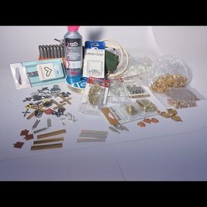 Bundle jewelry & charms making mixed set.